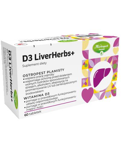 D3 LiverHerbs+ 60 tabletek zdjęcie