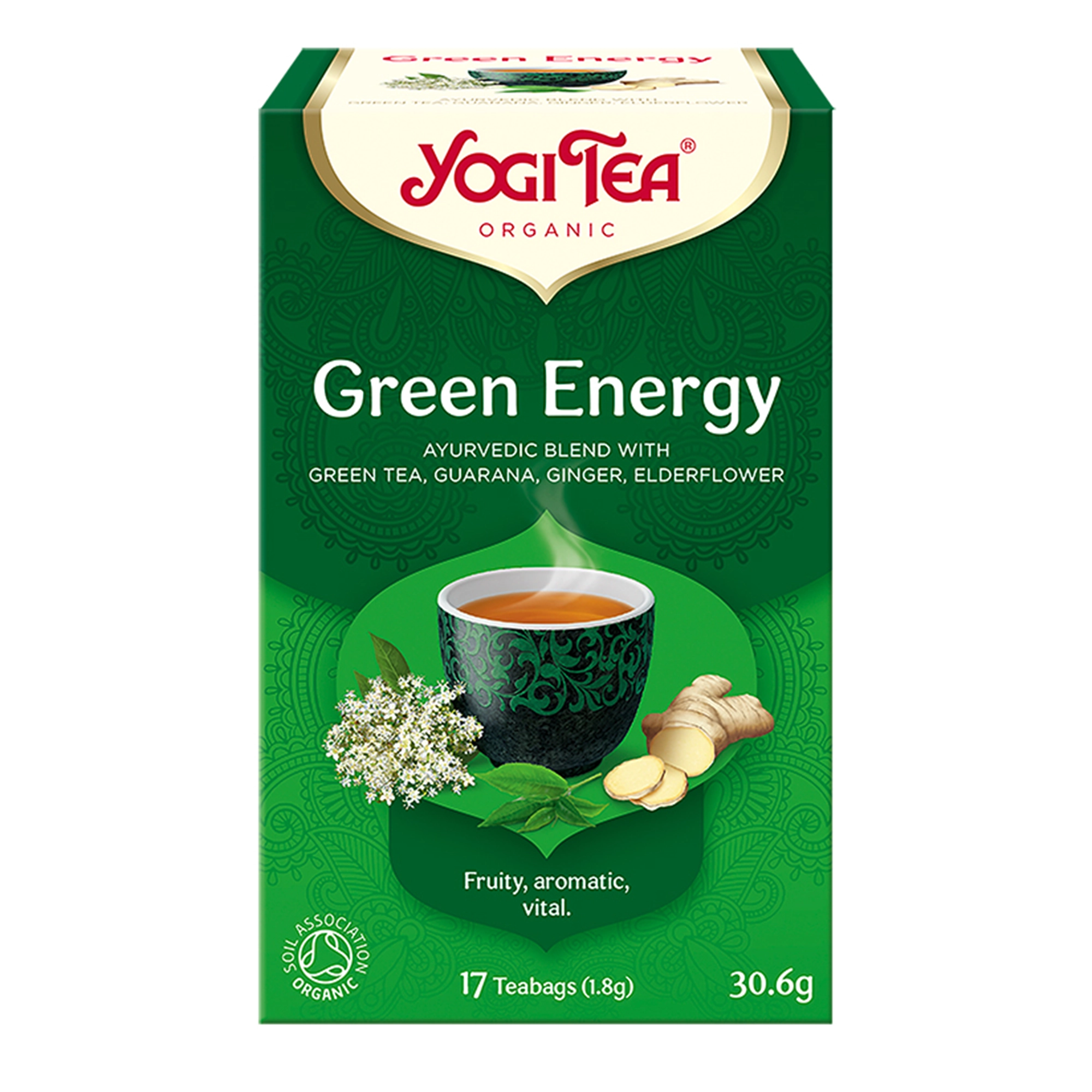 Yogi Tea Organic GREEN ENERGY Zielona energia BIO - 17 sasz. zdjęcie