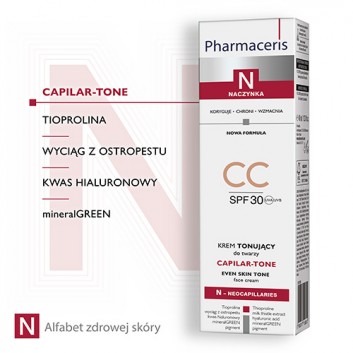 Pharmaceris N Capilar-Tone krem tonujący CC SPF30 dla skóry naczynkowej i nadreaktywnej 40 ml