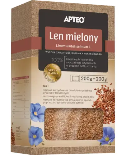 Apteo len mielony 400 g zdjęcie