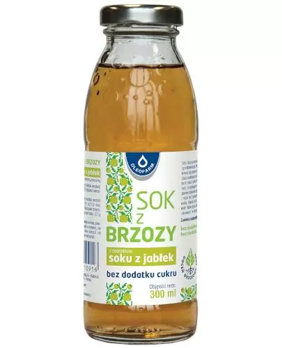 Oleofarm sok z brzozy z dodatkiem soku z jabłek 300 ml zdjęcie