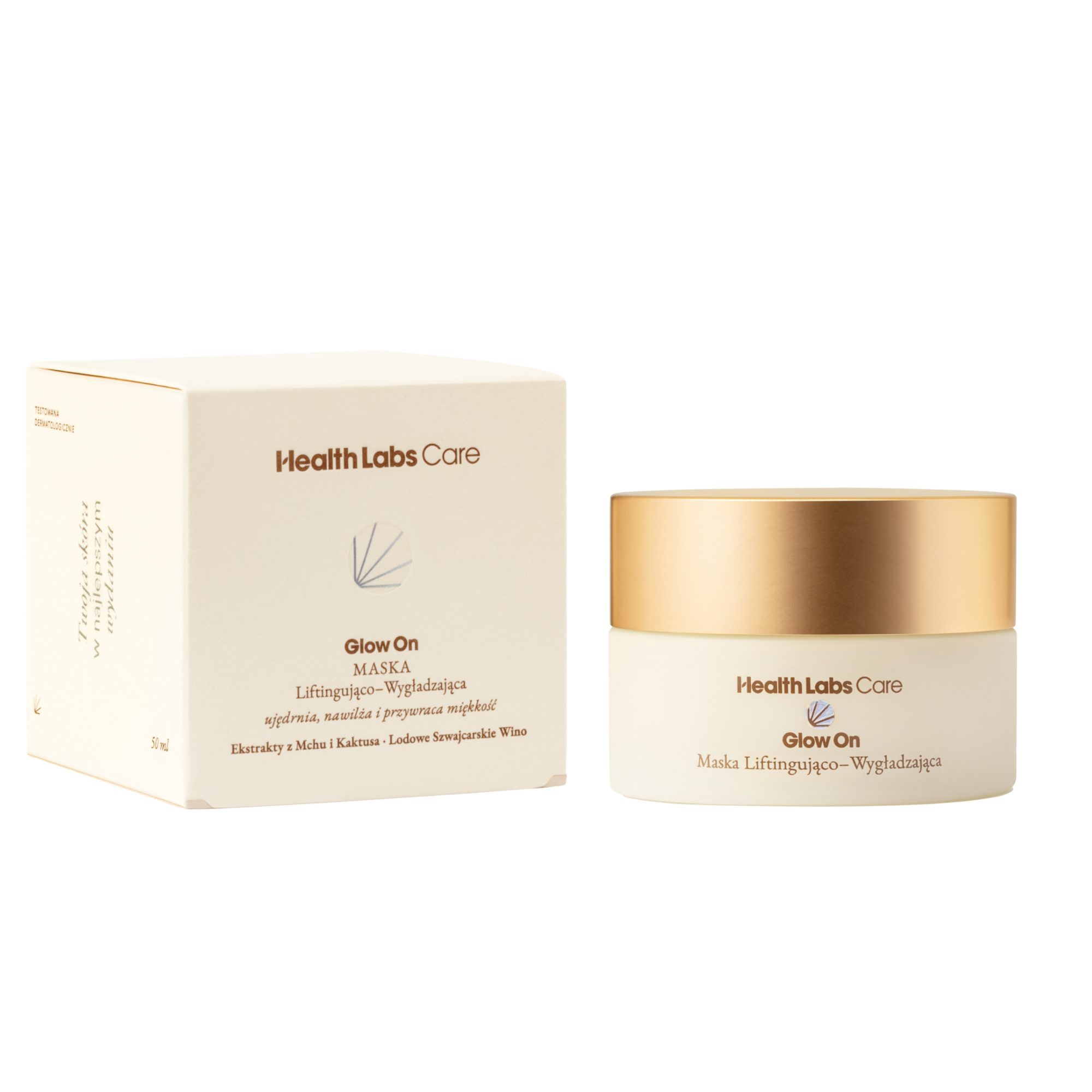 Health Labs Care, Glow On, maska liftingująco-wygładzająca, 50 ml