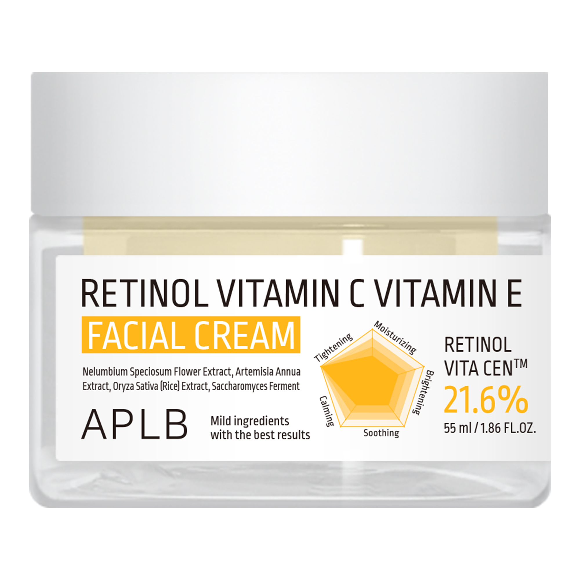 APLB Retinol Vitamin C Vitamin E Facial Cream Krem przeciwzmarszczkowy do twarzy z retinolem oraz witaminami C i E, 55 ml zdjęcie