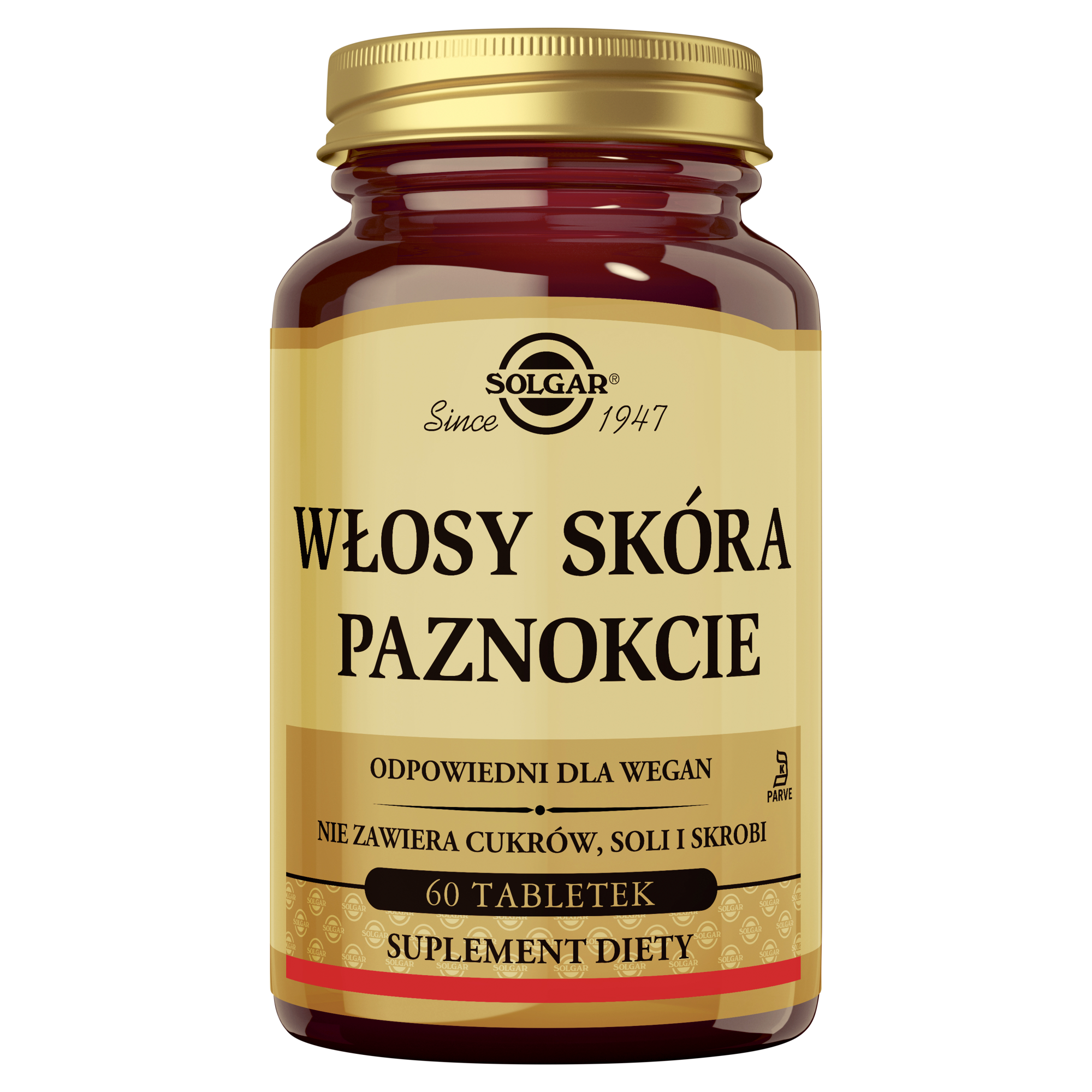 SOLGAR włosy skóra paznokcie 60 tabletek zdjęcie