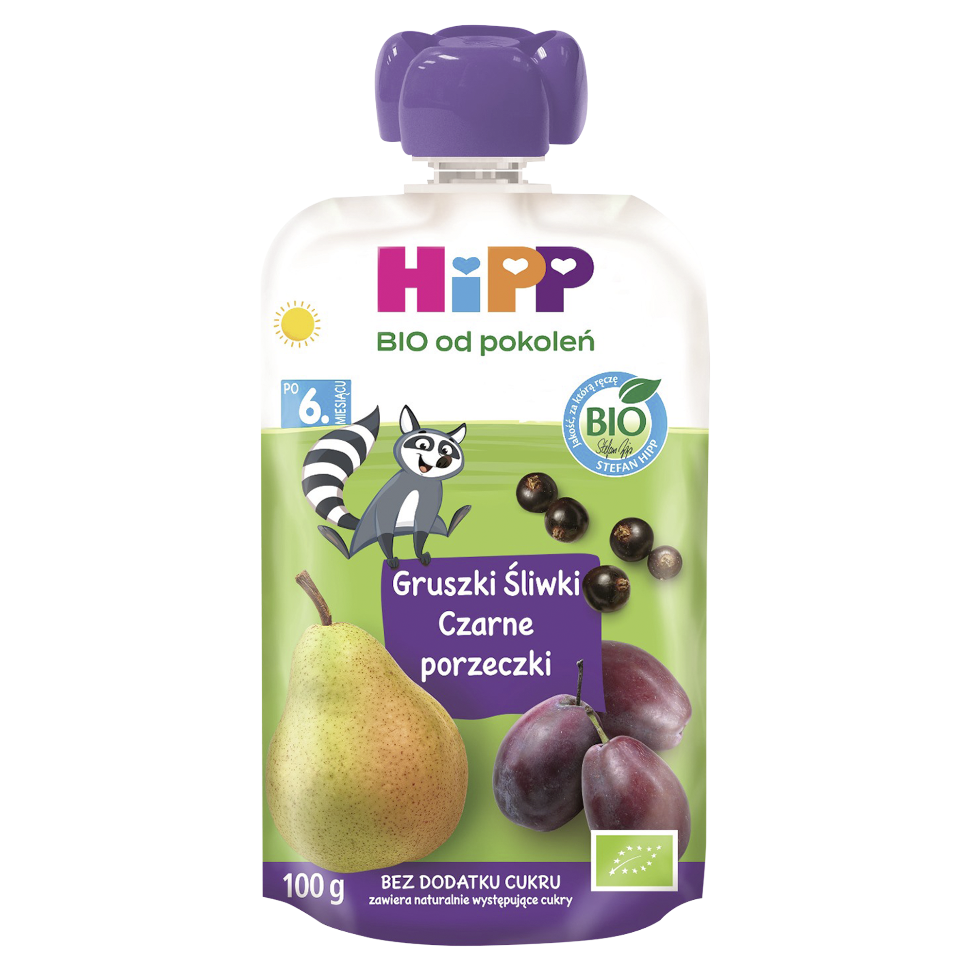 HiPP BIO od pokoleń, Gruszki-Śliwki-Czarne porzeczki, po 6. m-cu, 100 g, cena, wskazania, opinie zdjęcie