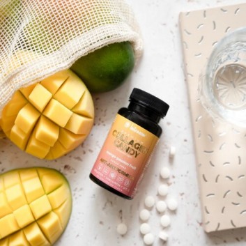 COLLAGEN CANDY Anti-Age Formuła o smaku mango-marakuja, 60 tabletek