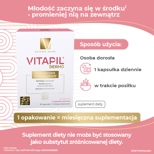 Vitapil Dermo Komórkowe Odmłodzenie, kapsułki, 30 sztuk