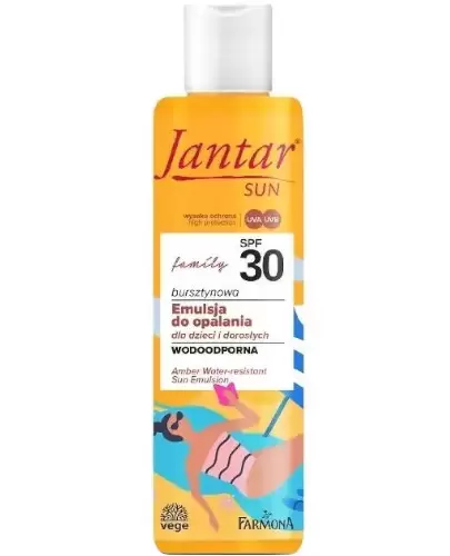 Farmona Jantar Sun bursztynowa wodoodporna emulsja do opalania Family SPF30 200 ml zdjęcie