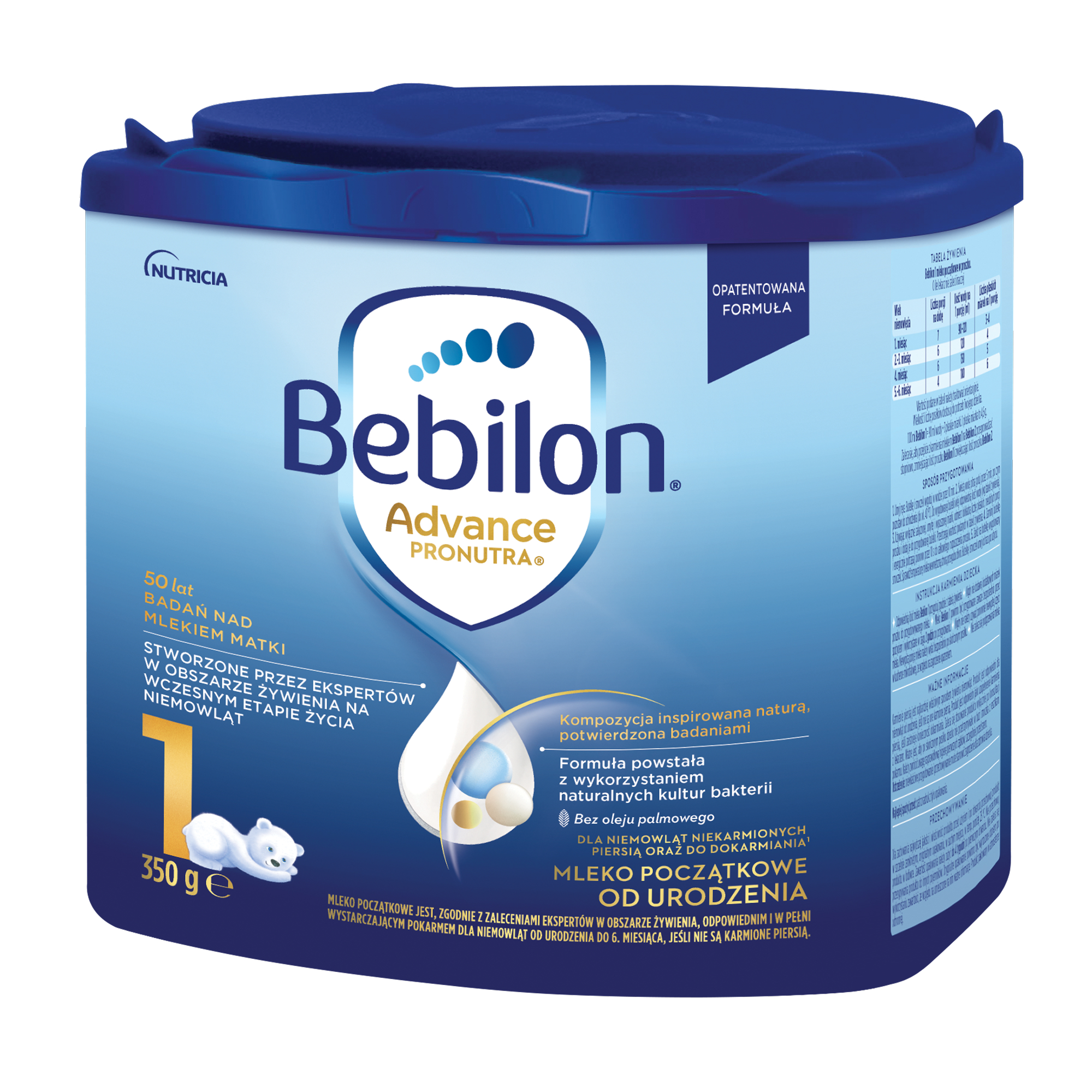 Bebilon 1 Pronutra Advance mleko początkowe od urodzenia 350 g zdjęcie