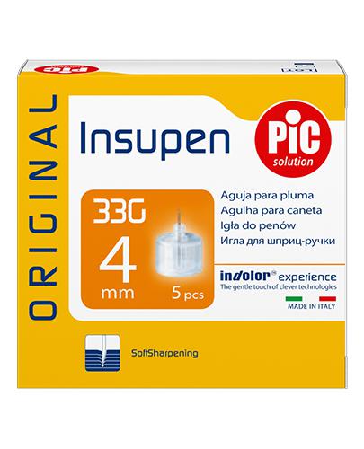 PIC Insupen 33G 4mm Igły do penów insulinowych Original, 5 szt., cena, opinie, zastosowanie zdjęcie