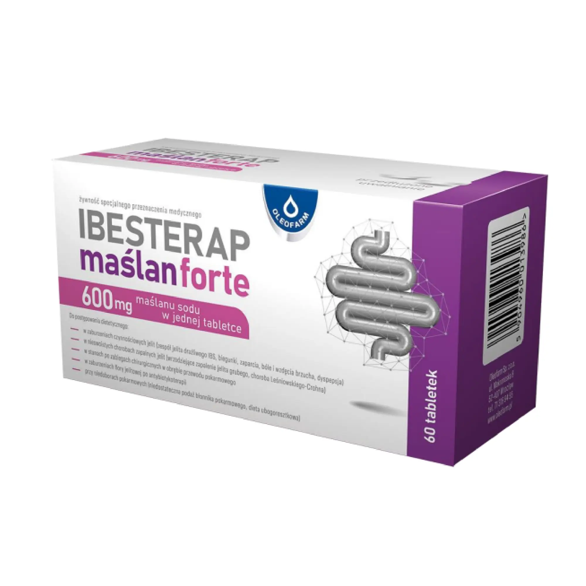 Ibesterap Maślan forte, 600 mg, tabletki, 60 sztuk zdjęcie