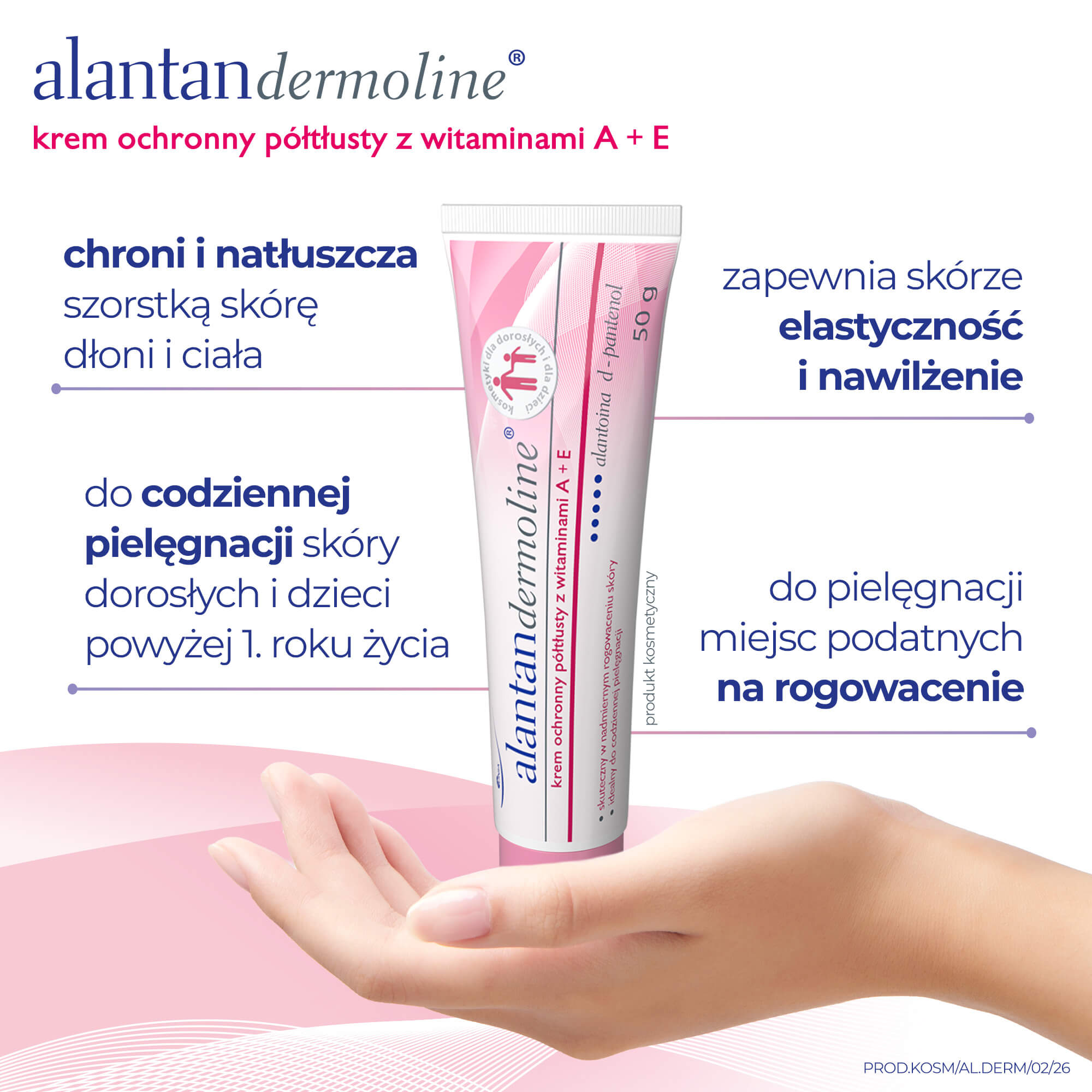 Alantandermoline, krem ochronny półtłusty z witaminą A+E, 50 g