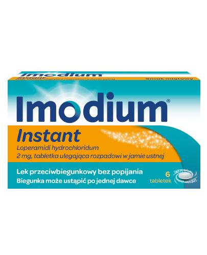 IMODIUM Instant, 6 tabl. Na biegunkę, cena, opinie, stosowanie zdjęcie
