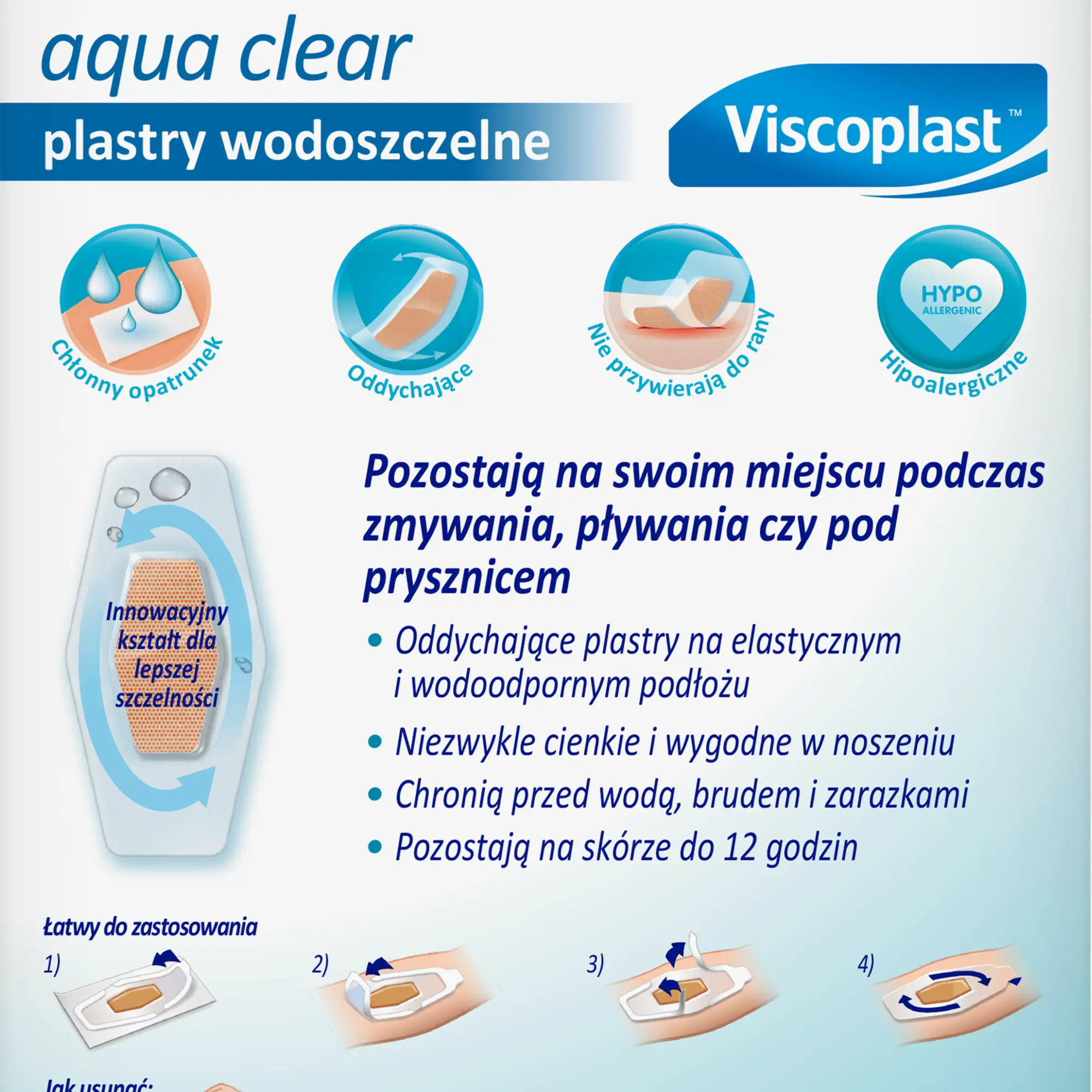 Viscoplast Aqua Clear plastry wodoszczelne 14 sztuk
