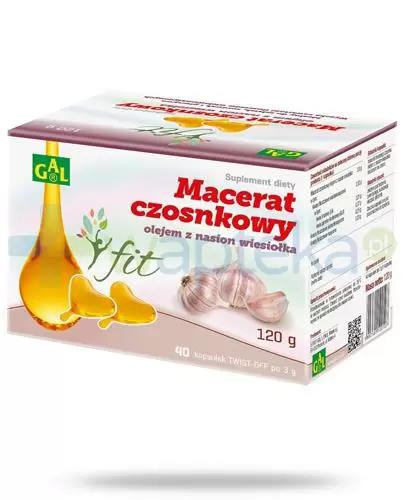 GAL Macerat czosnkowy z olejem z nasion wiesiołka Fit kapsułki twist-off 40 sztuk zdjęcie