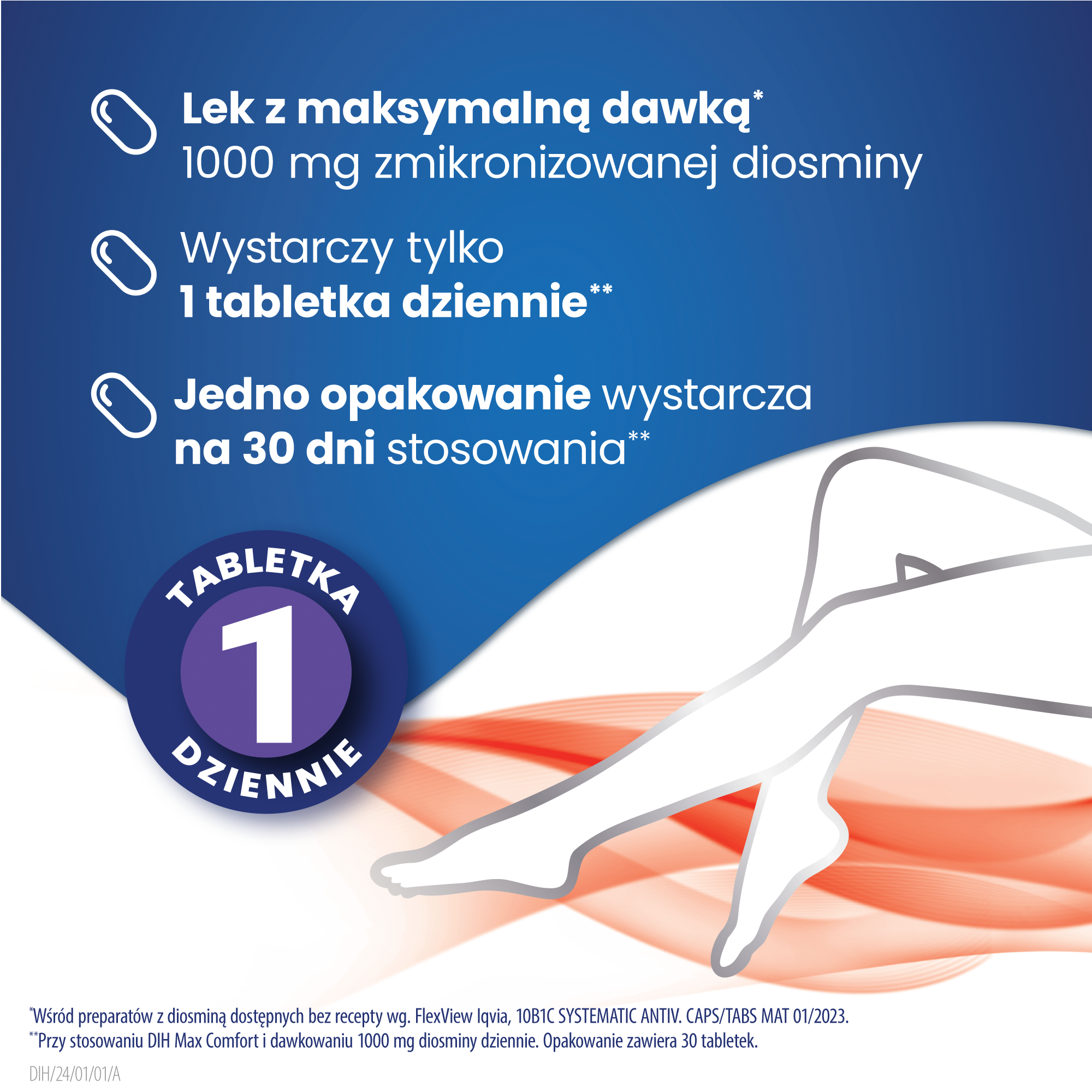 DIH MAX COMFORT 1000 mg - 30 tabl.