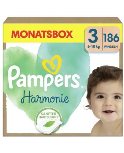 Pampers Harmonie Baby Pieluszki, rozmiar 3, 6kg-10kg, 186 sztuk zdjęcie