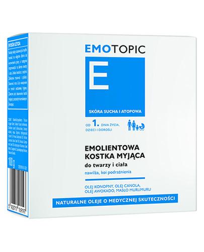 Emotopic emolientowa kostka myjąca do do twarzy i ciała do codziennego stosowania 100 g zdjęcie