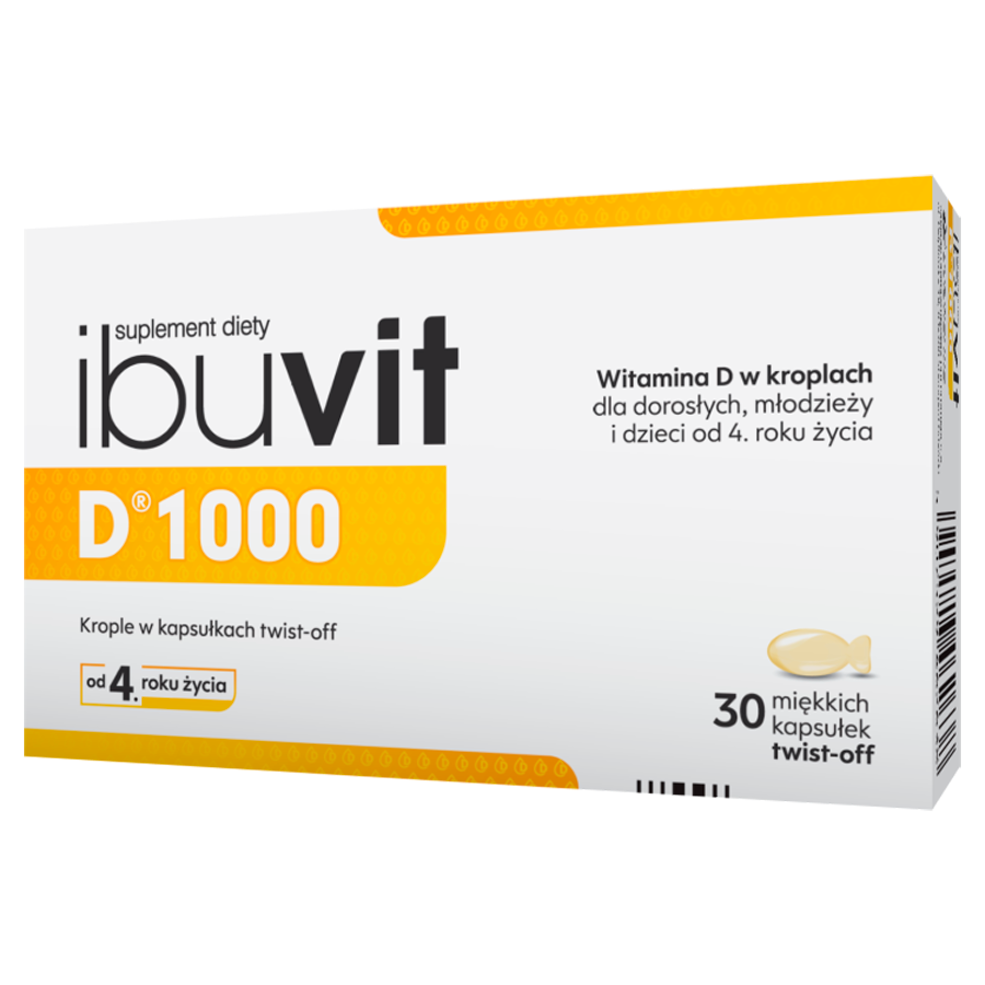 Ibuvit, D 1000, 30 miękkich kapsułek twist-off