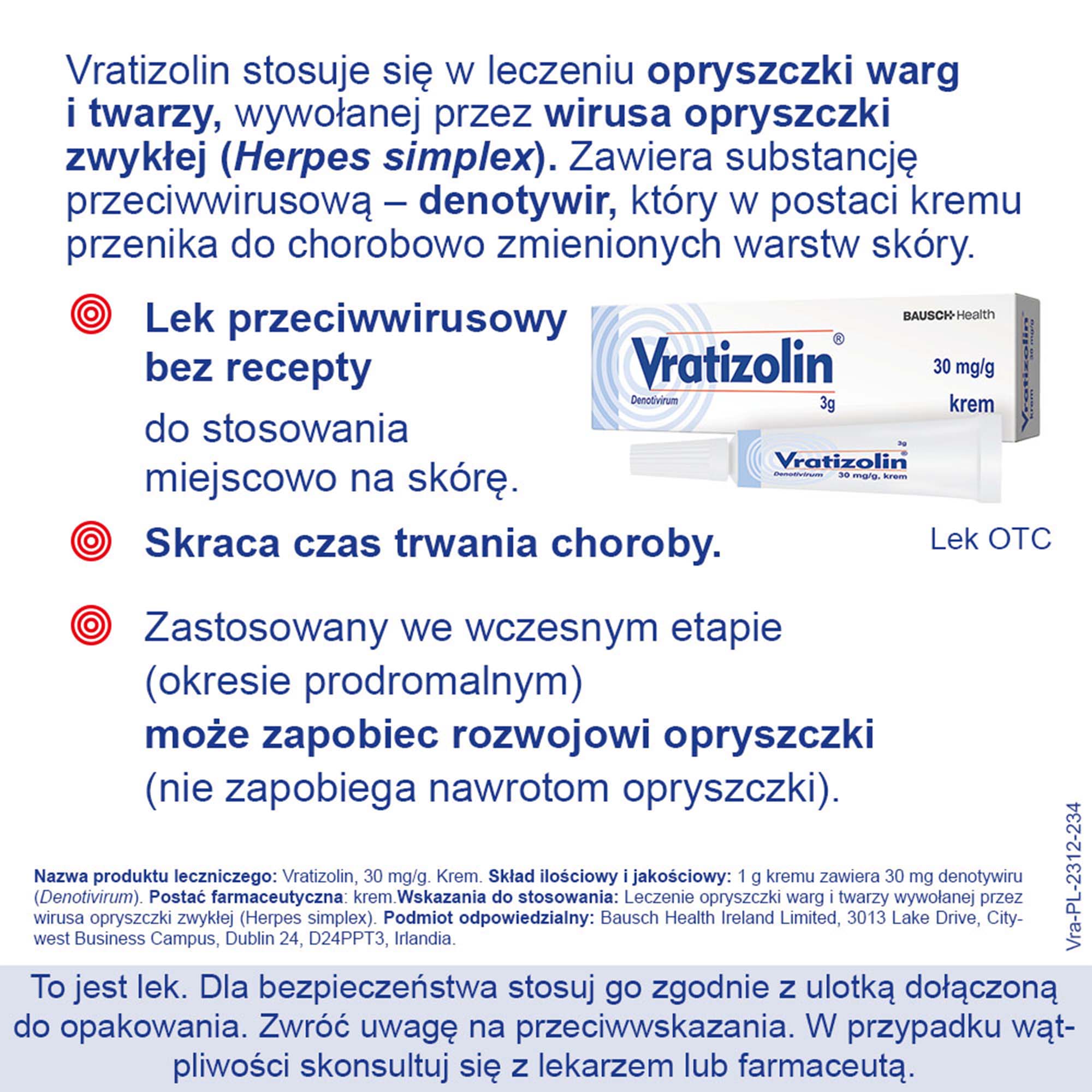 Vratizolin 3% krem 3 g