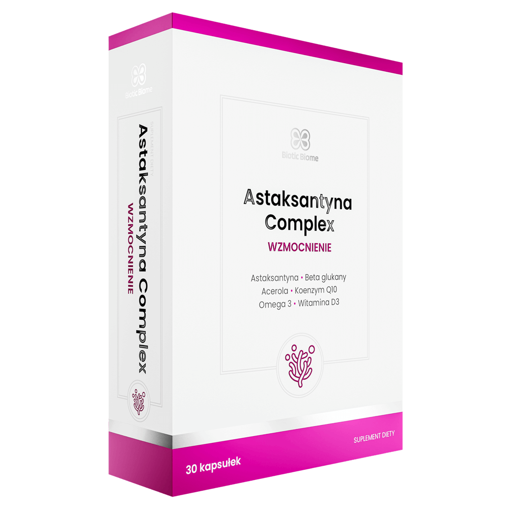 Biotic Biome Astaksantyna Complex Wzmocnienie, kapsułki, 30 sztuk