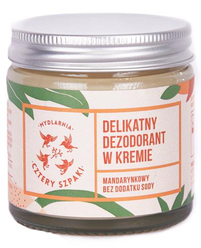 Mydlarnia Cztery Szpaki, Delikatny dezodorant w kremie mandarynkowy, 60 ml zdjęcie