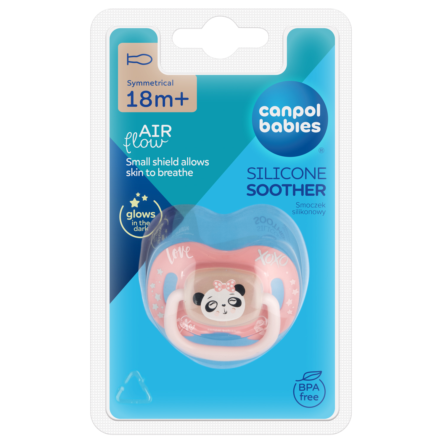 Canpol babies Smoczek silikonowy 18+m Exotic panda, 1 sztuka