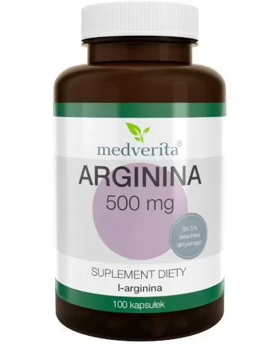 Medverita Arginina 500 mg 100 kapsułek zdjęcie