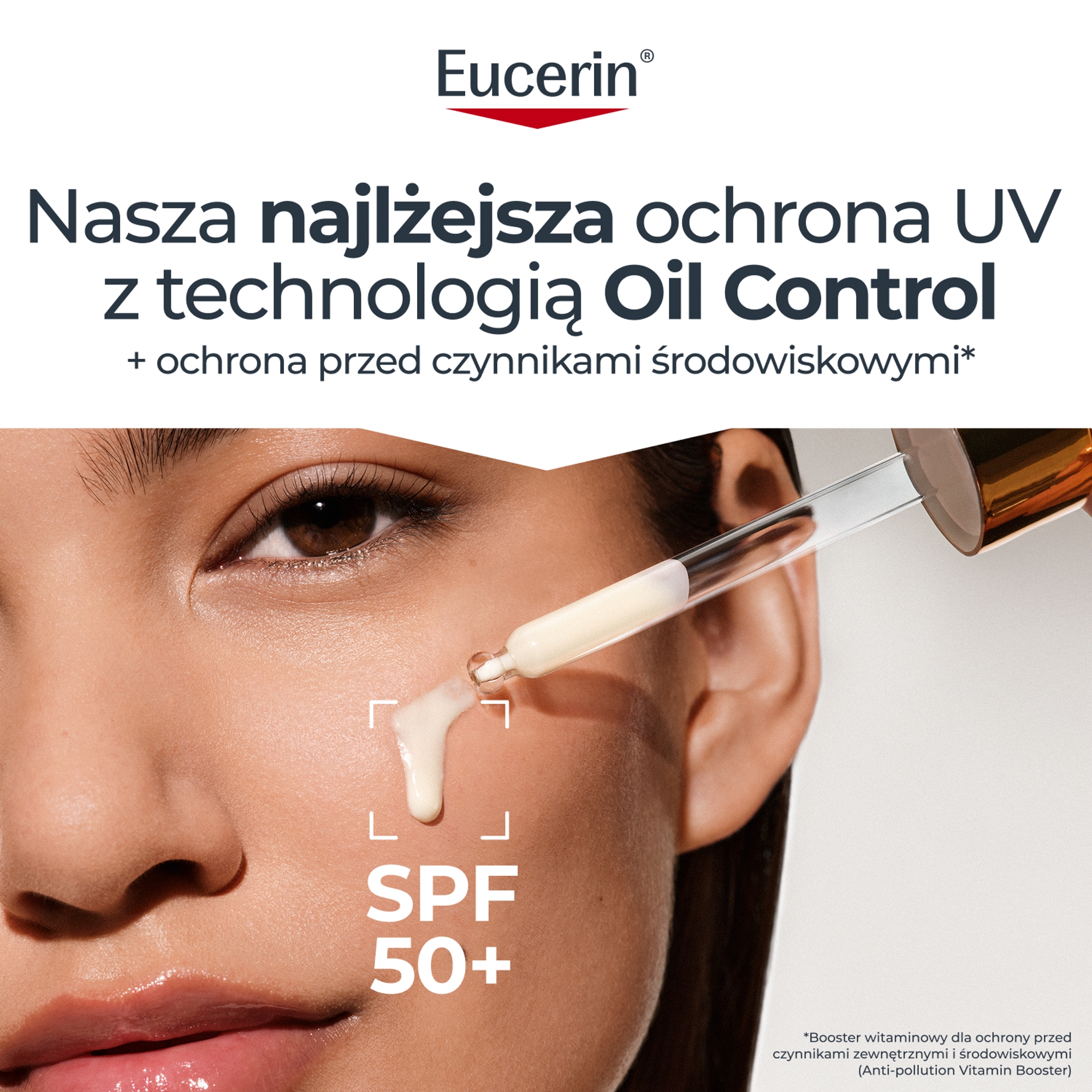 Eucerin Oil Control SPF 50+ Dry Touch, Ultralekkie serum UV, 30 ml