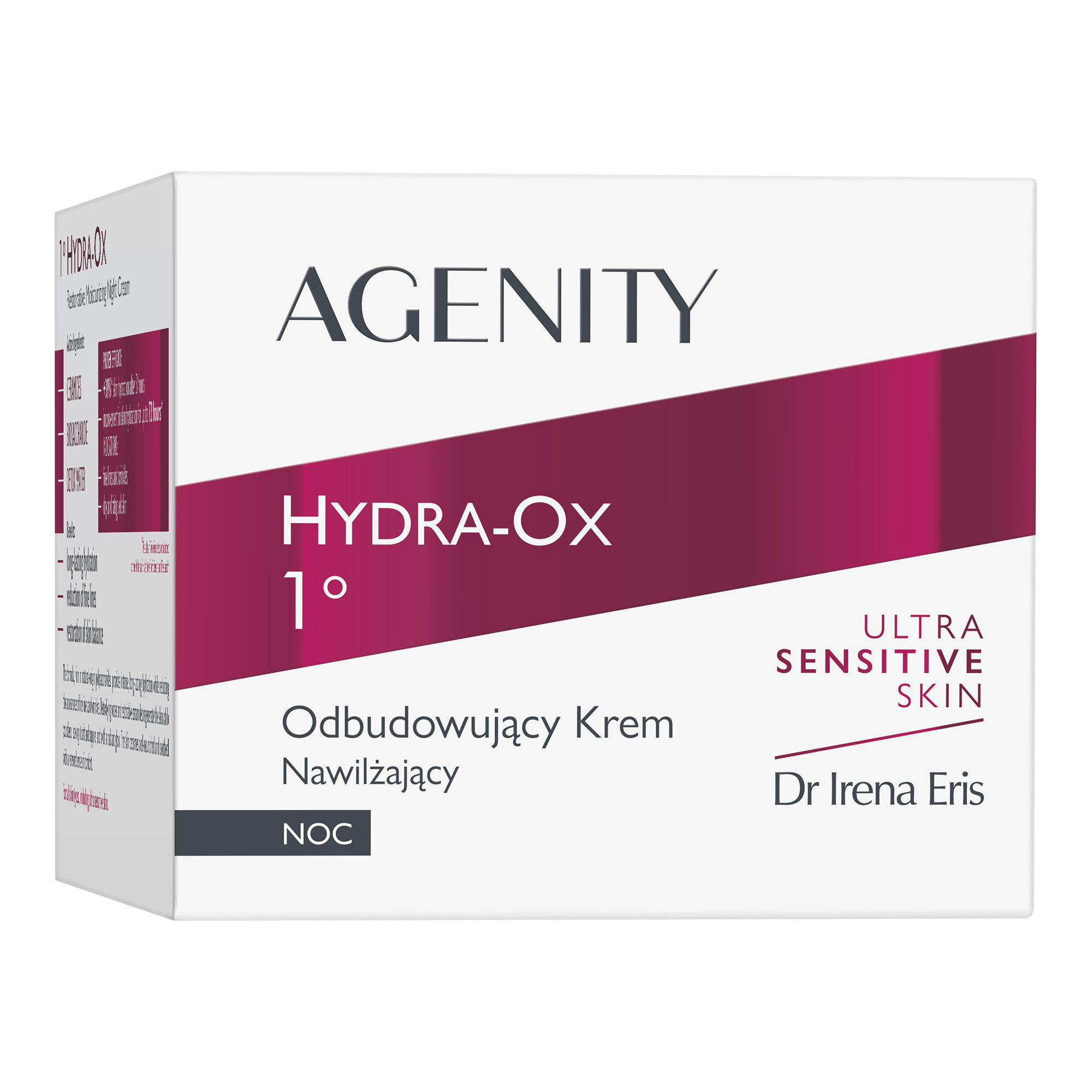 Agenity Hydra-Ox 1°, Krem nawilżający odbudowujący na noc, 50 ml zdjęcie