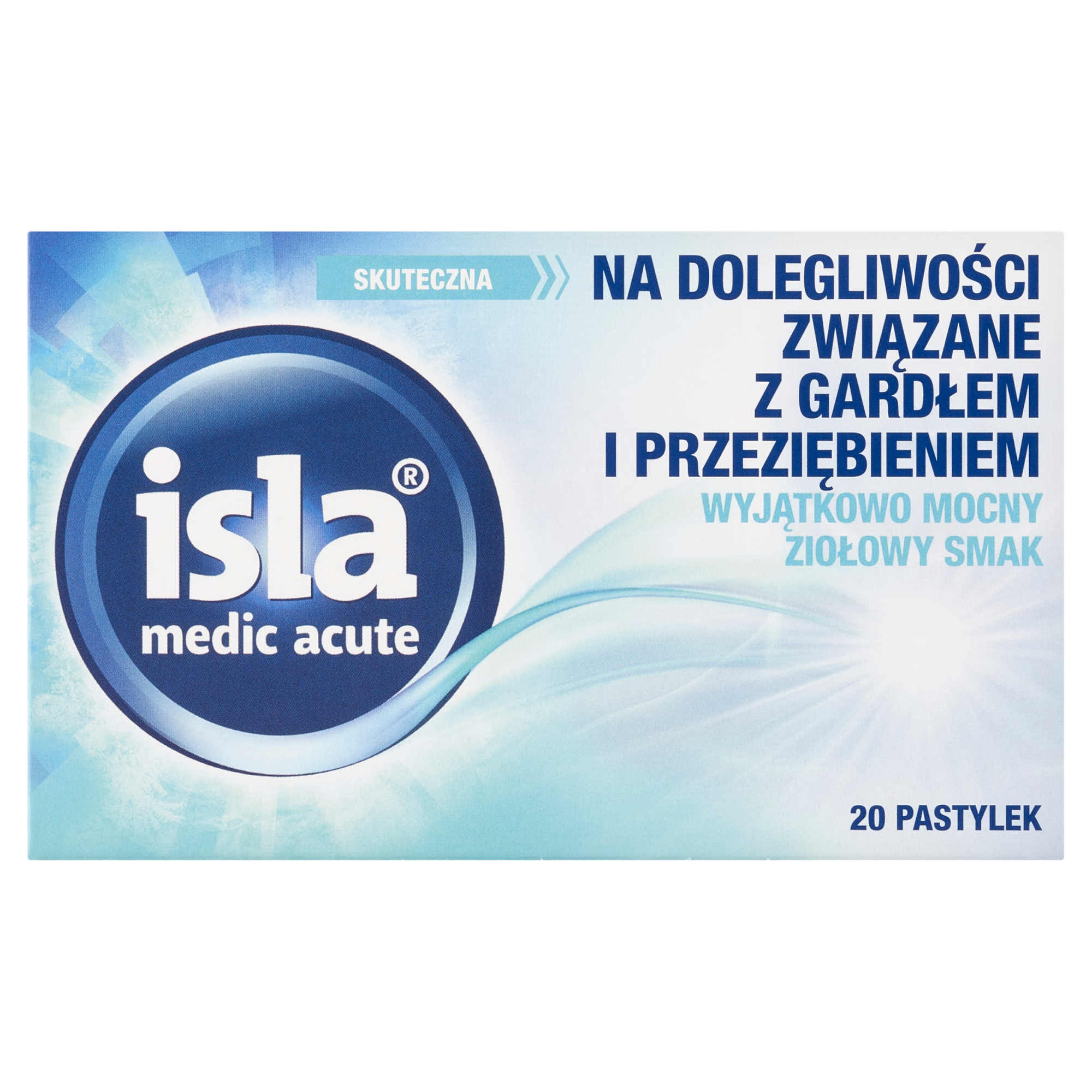 Isla Medic Acute o smaku ziołowym 20 pastylek zdjęcie