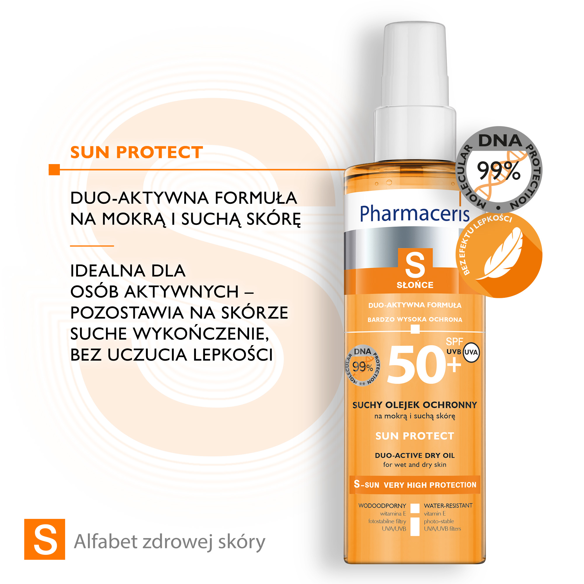 PHARMACERIS S Suchy olejek ochronny do ciała - 200 ml 