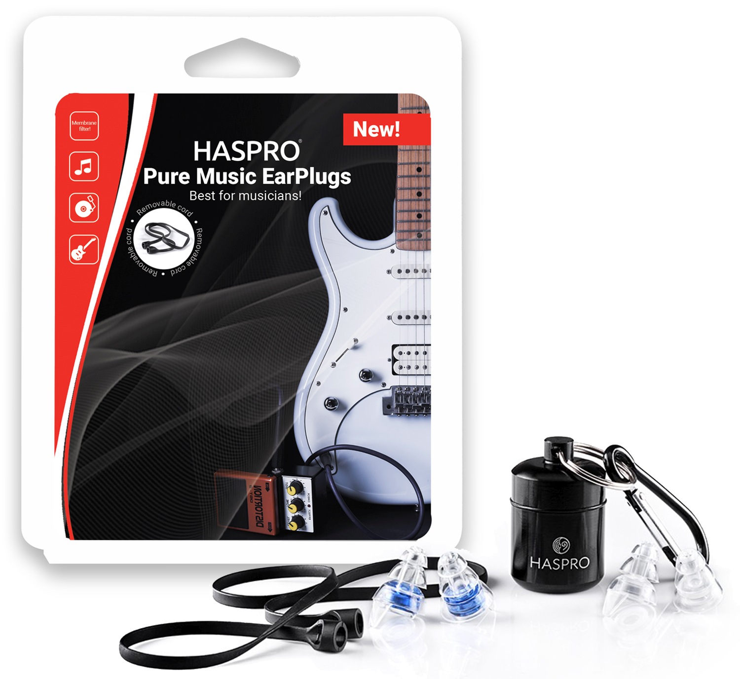 Zatyczki do uszu wielorazowe Haspro Pure Music EarPlugs blue 2 pary zdjęcie