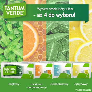 Tantum Verde 3 mg pastylki do ssania smak eukaliptusowy 20 sztuk