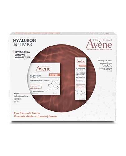 AVENE HYALURON ACTIV B3 Zaawansowana pielęgnacja odmładzająca: Hyalauron Activ B3 krem odbudowujący komórki 50 ml + Hyaluron Activ B3 krem pod oczy o potrójnym działaniu korygującym 15 ml [ZESTAW] zdjęcie