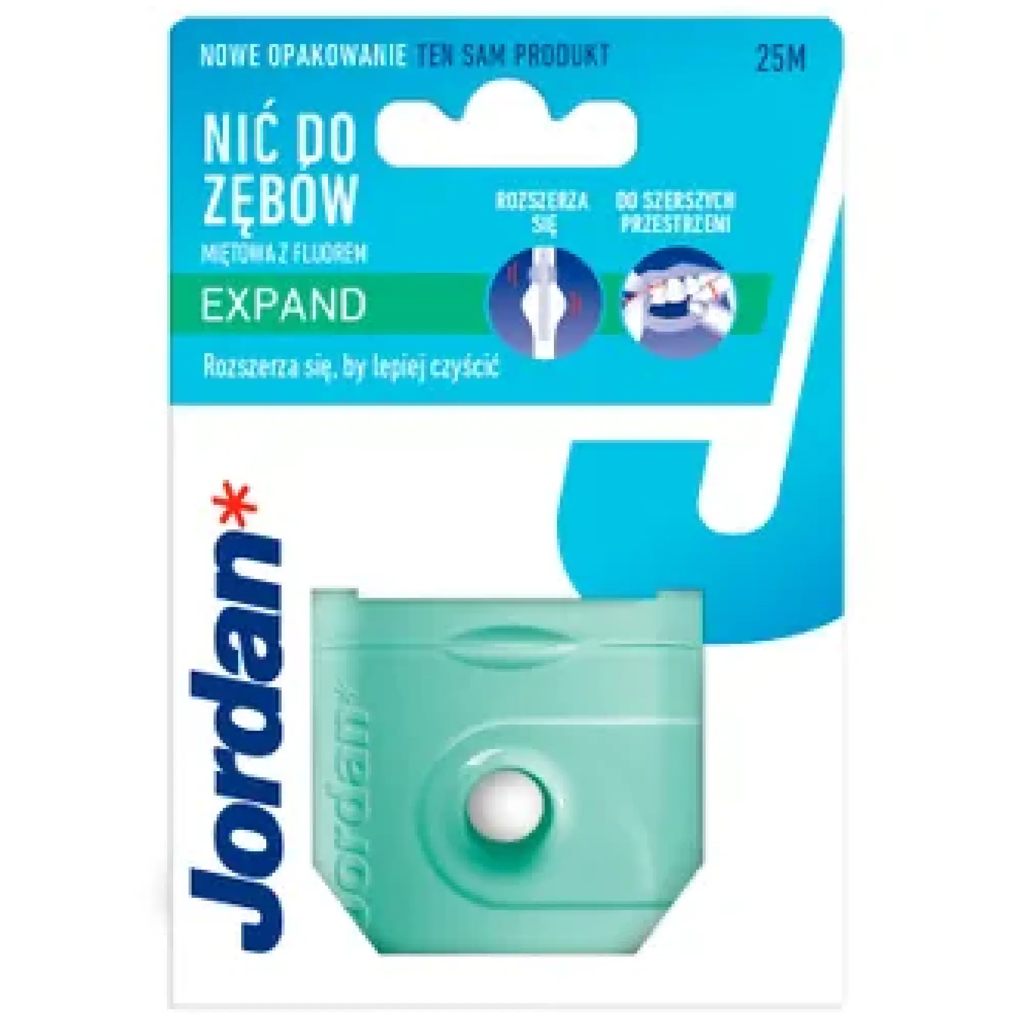 Jordan Expand nić dentystyczna do zębów 25 m, 1 sztuka zdjęcie