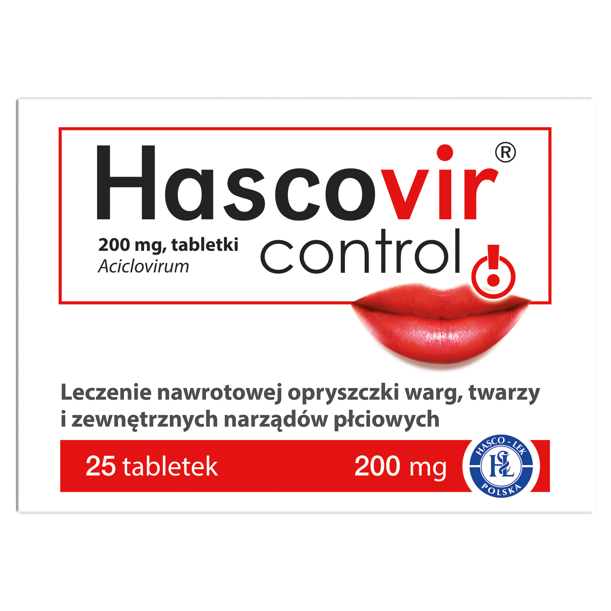 Hascovir Control, 200 mg, tabletki, 25 sztuk zdjęcie