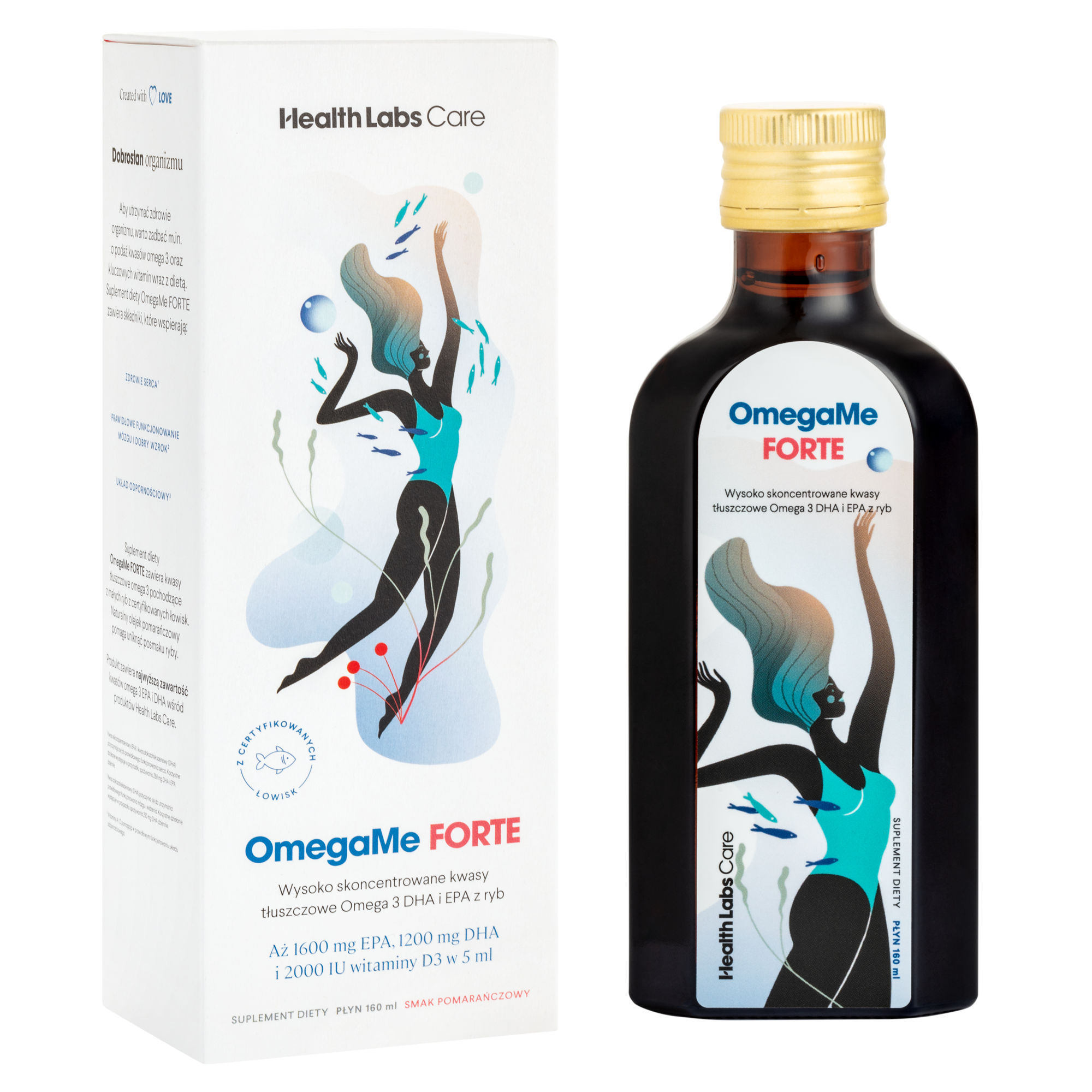 Health Labs Care, OmegaMe Forte, płyn, 160 ml
