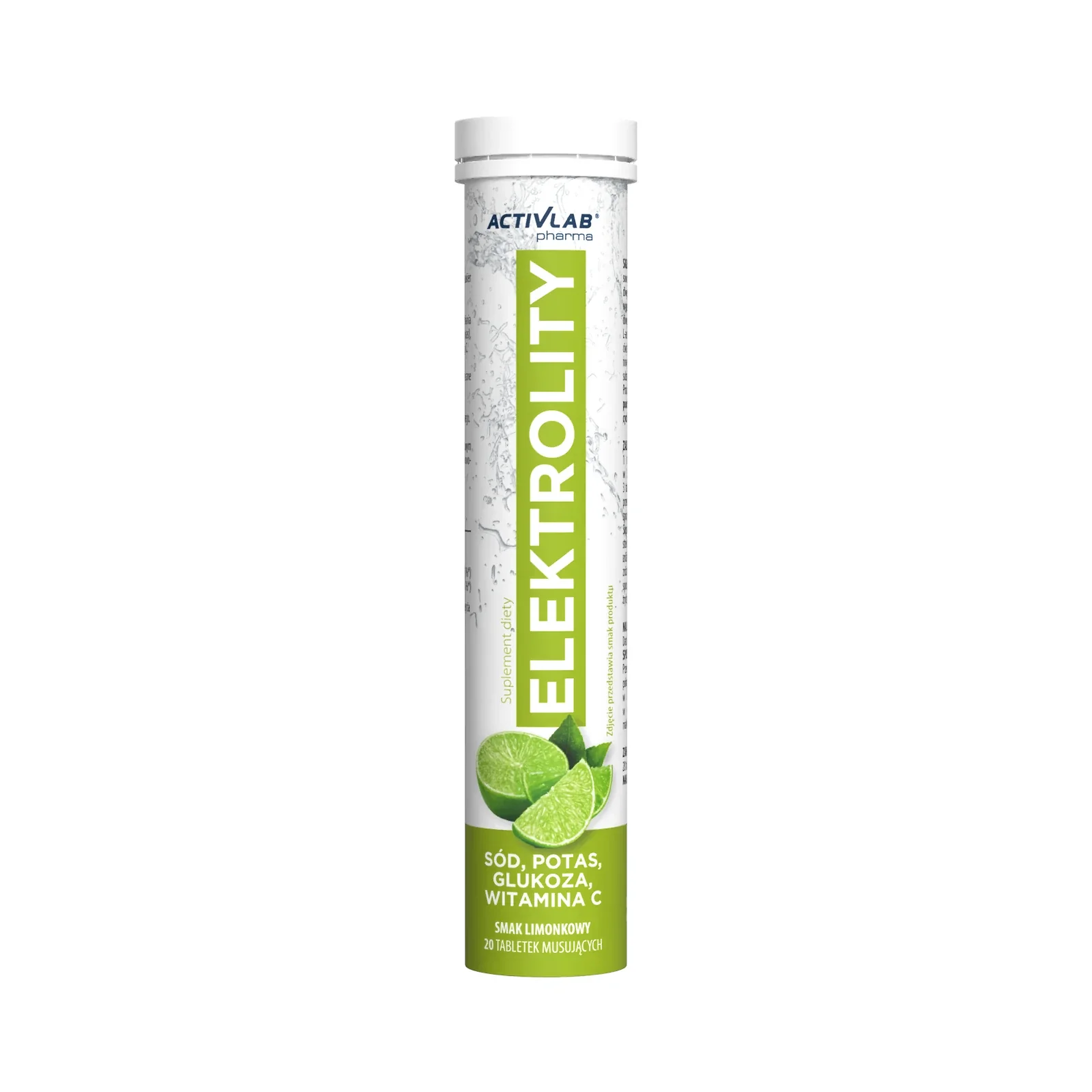 ActivLab Elektrolity Econo o smaku limonki, tabletki musujące, 20 sztuk zdjęcie
