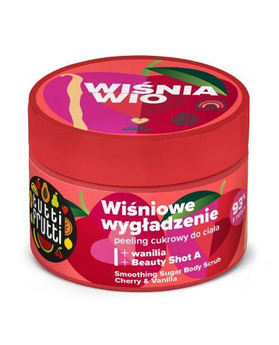 Tutti Frutti WIŚNIA i WANILIA + Beauty Shot A Wygładzający peeling cukrowy do ciała, 300 g zdjęcie