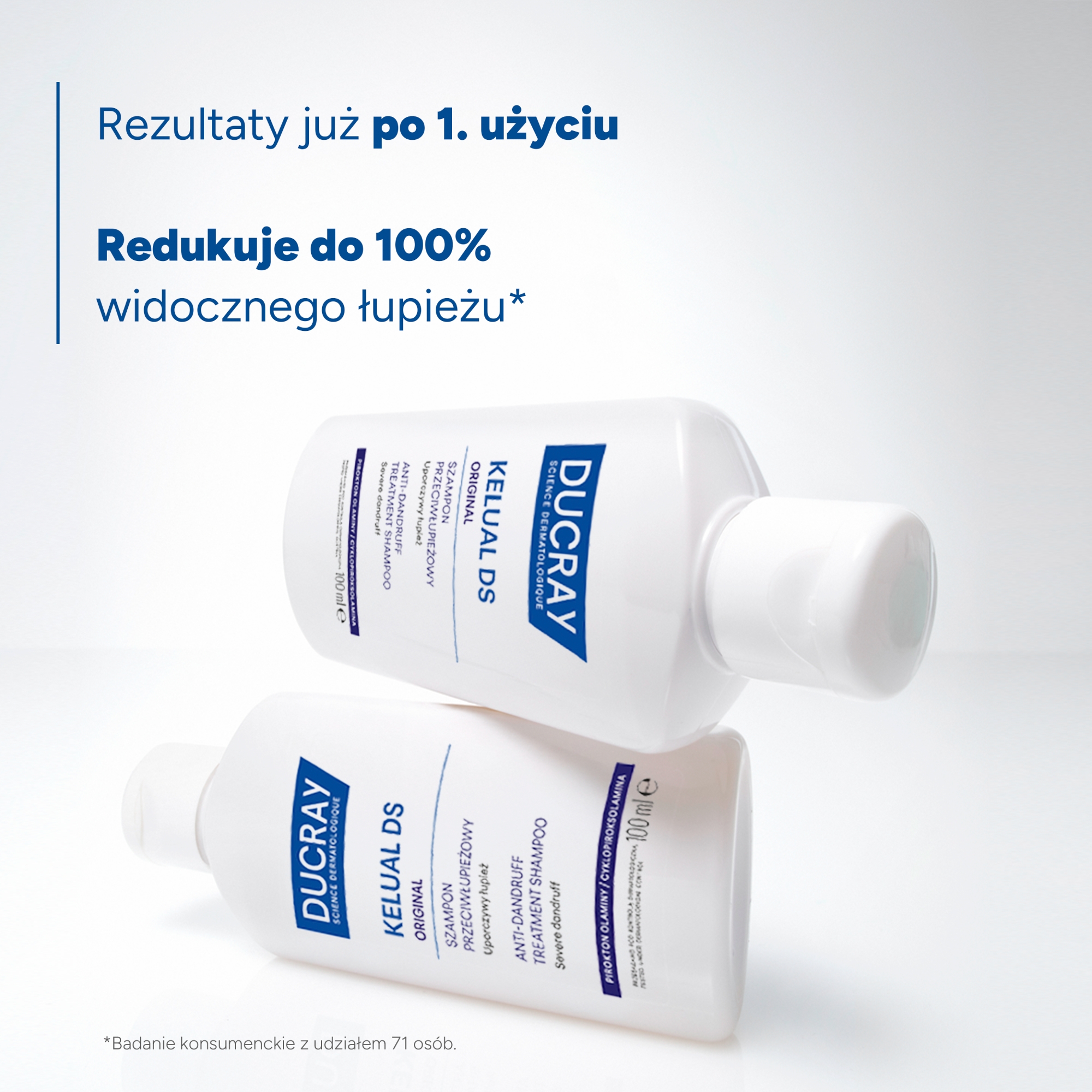 DUCRAY KELUAL DS ORIGINAL Szampon Przeciwłupieżowy, uporczywy łupież, 100 ml