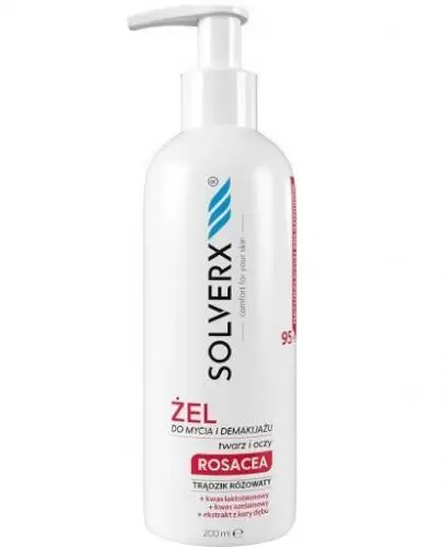 Solverx Rosacea żel do mycia i demakijażu twarzy i oczu na trądzik różowaty 200 ml zdjęcie