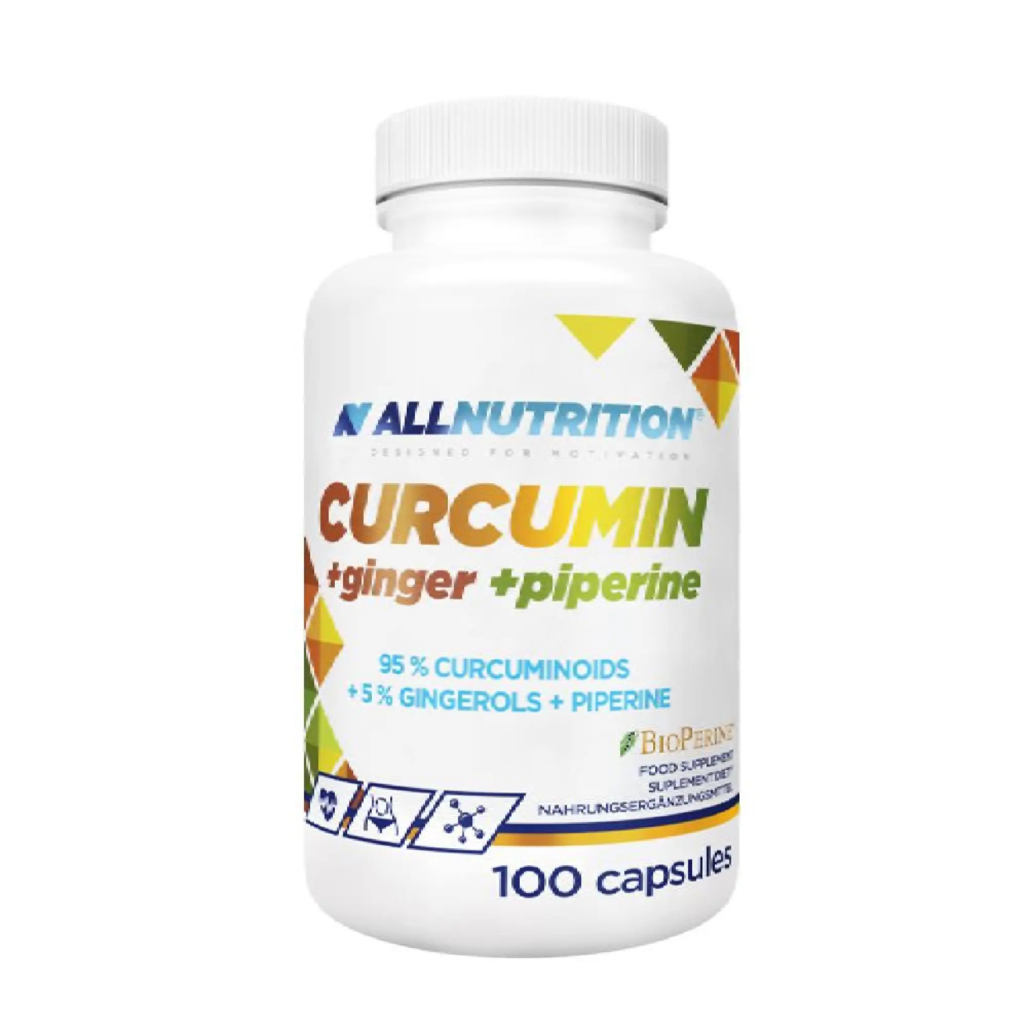 Allnutrition, Curcumin + Ginger + Piperine, kapsułki, 100 sztuk zdjęcie