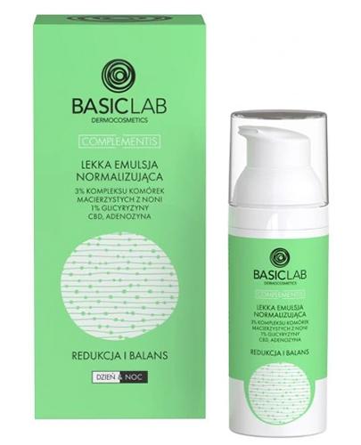 Basiclab Lekka Emulsja normalizująca 3% kompleks komórek macierzystych z noni 1% glicyryzyny, 50 ml zdjęcie