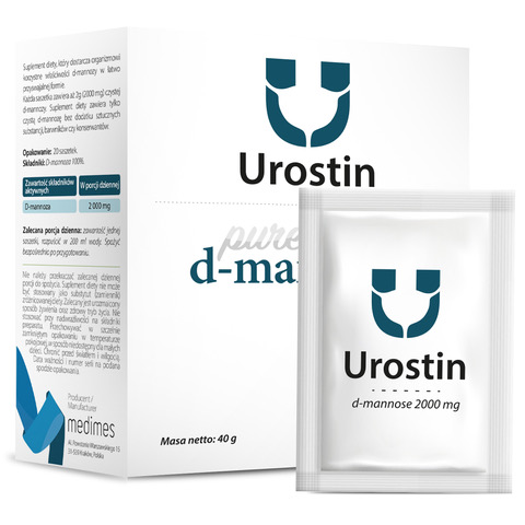 Urostin d-mannoza 2000 mg, 20 saszetek