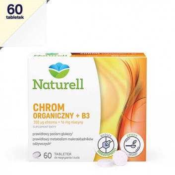 NATURELL Chrom organiczny + B3, 60 tabl., cena, opinie, właściwości