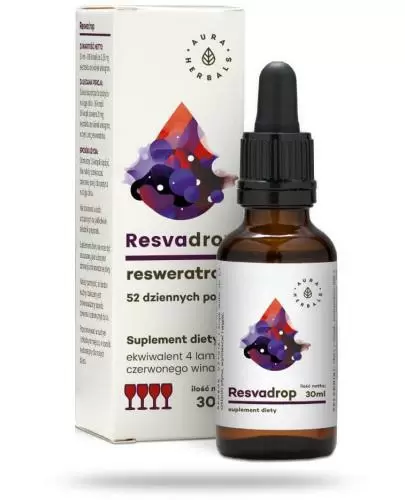 Aura Herbals Resvadrop resweratrol krople 30 ml zdjęcie