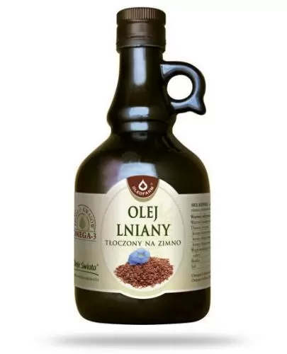 Oleofarm olej lniany tłoczony na zimno 500 ml zdjęcie