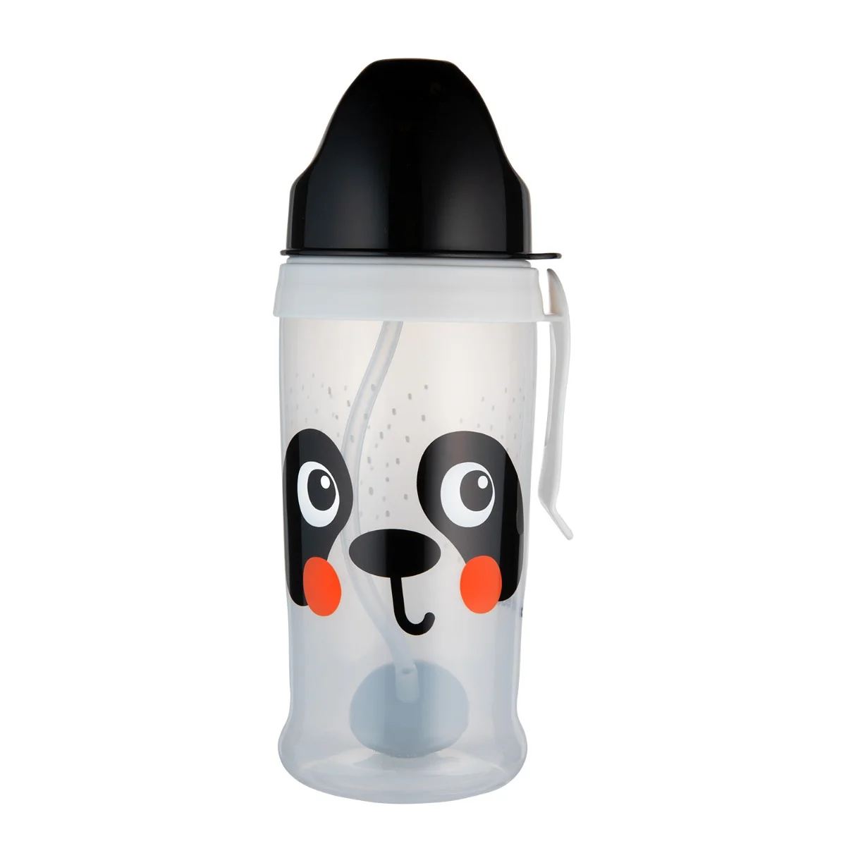 Canpol babies Bidon niekapek z rurką i odważnikiem BabiesBoo Panda, 350 ml