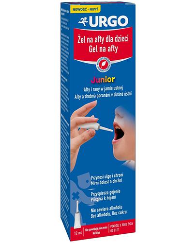 Urgo Junior Żel na afty dla dzieci, 12 ml, cena, opinie, właściwości  zdjęcie